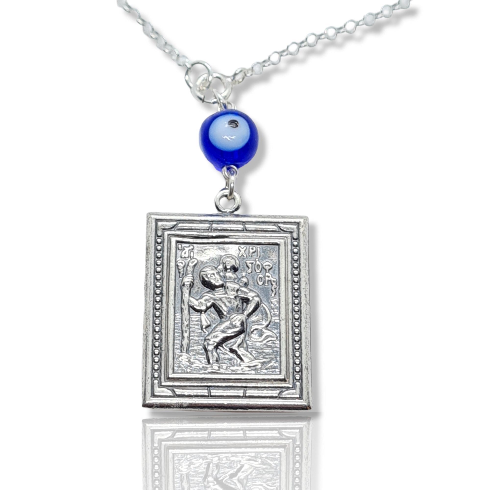 Silver 925° car charm with Saint Christopher (code M2345)